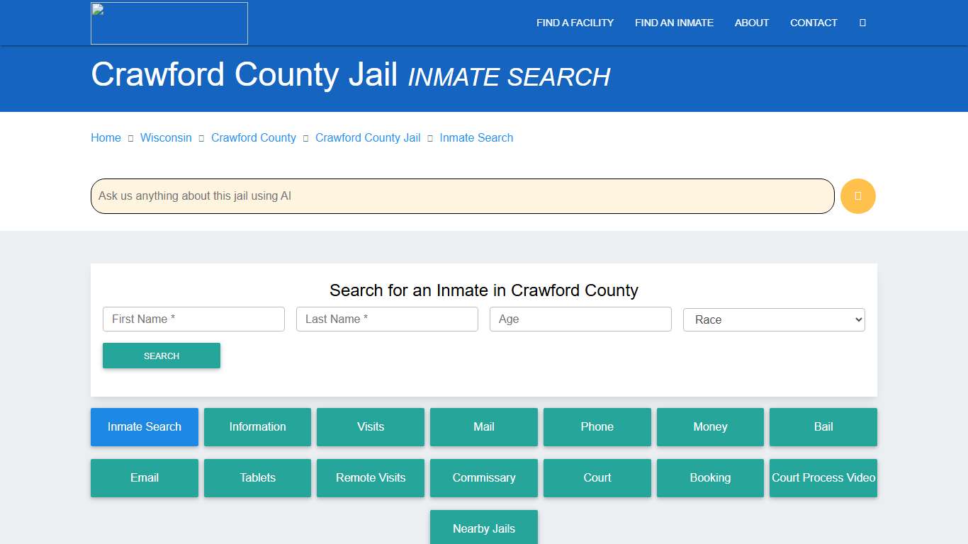 Crawford County Inmate Search & Roster | Find Inmates WI